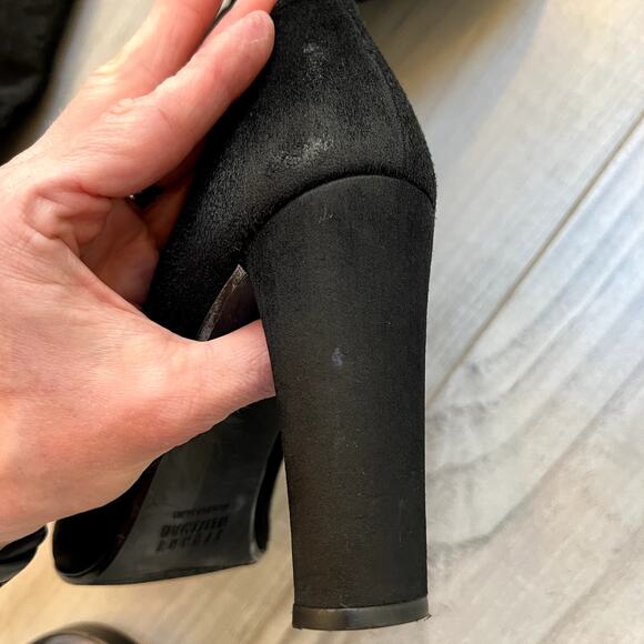 Stuart Weitzman Black Suede Leather OTK Over The Knee High Boot Gold Zipper 7.5 - Picture 7 of 14